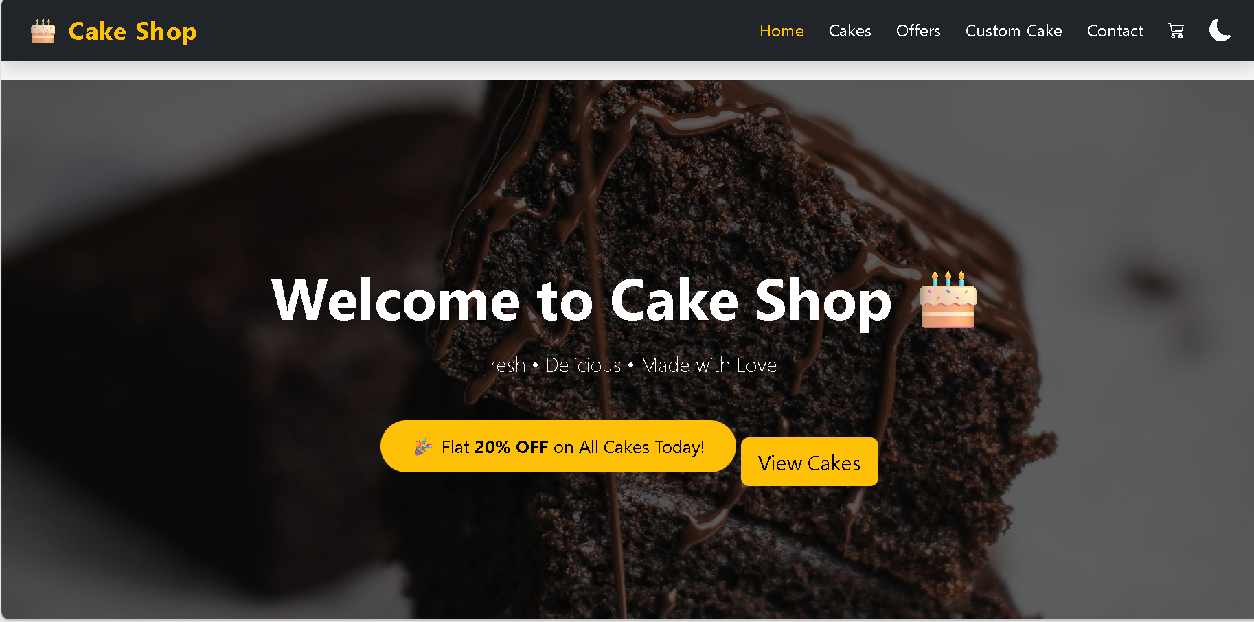 Cake Online Order System 