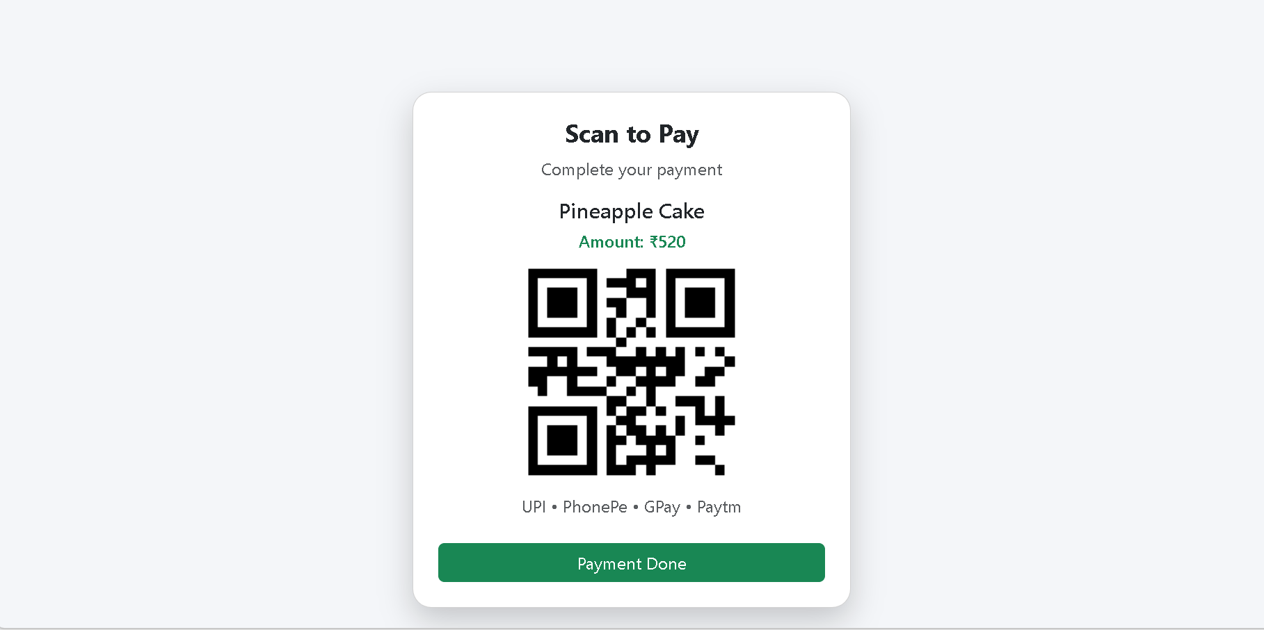 Cake Online Order System
